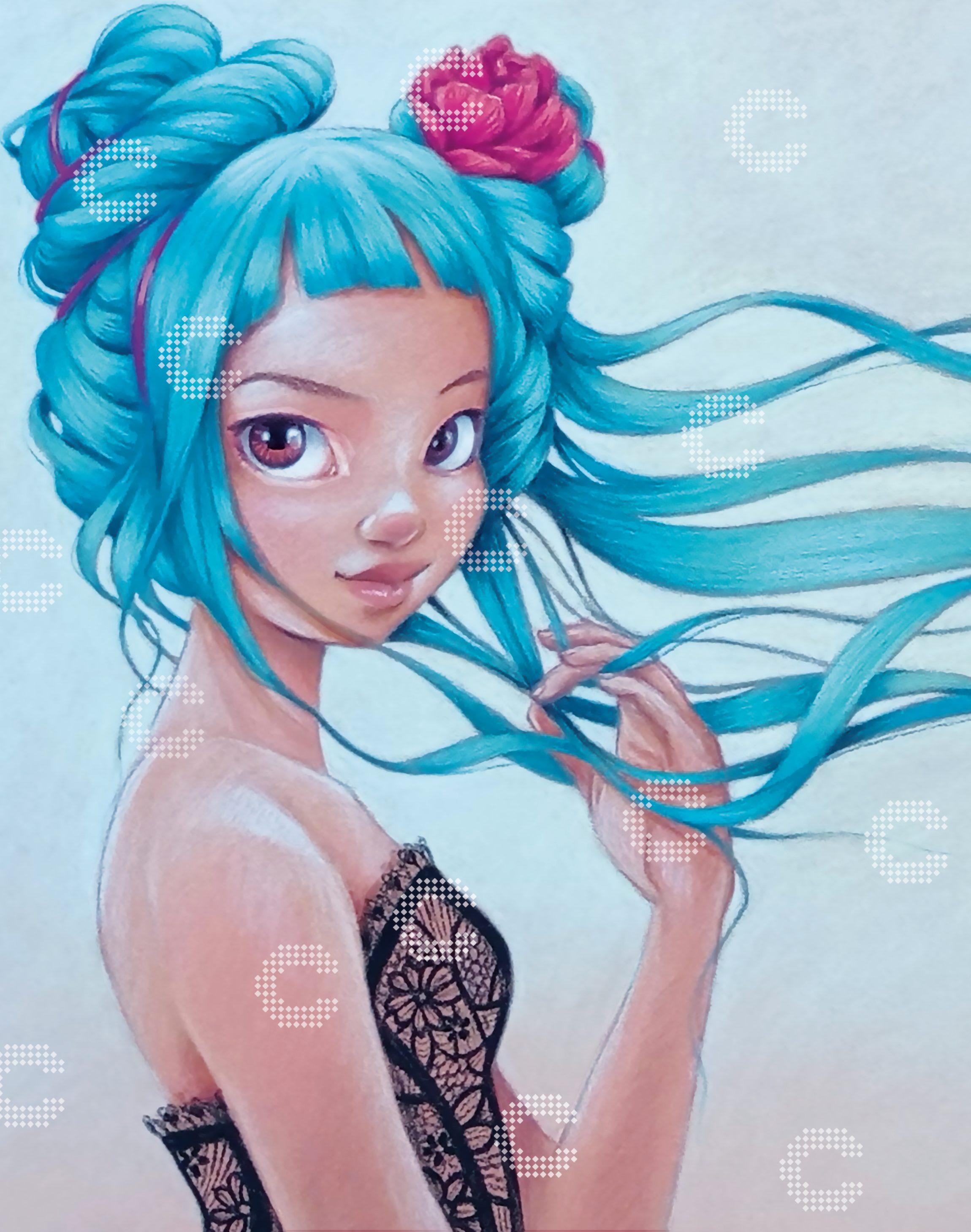 Diamond Painting_Mine_Azimutée-blue_girl-52x66