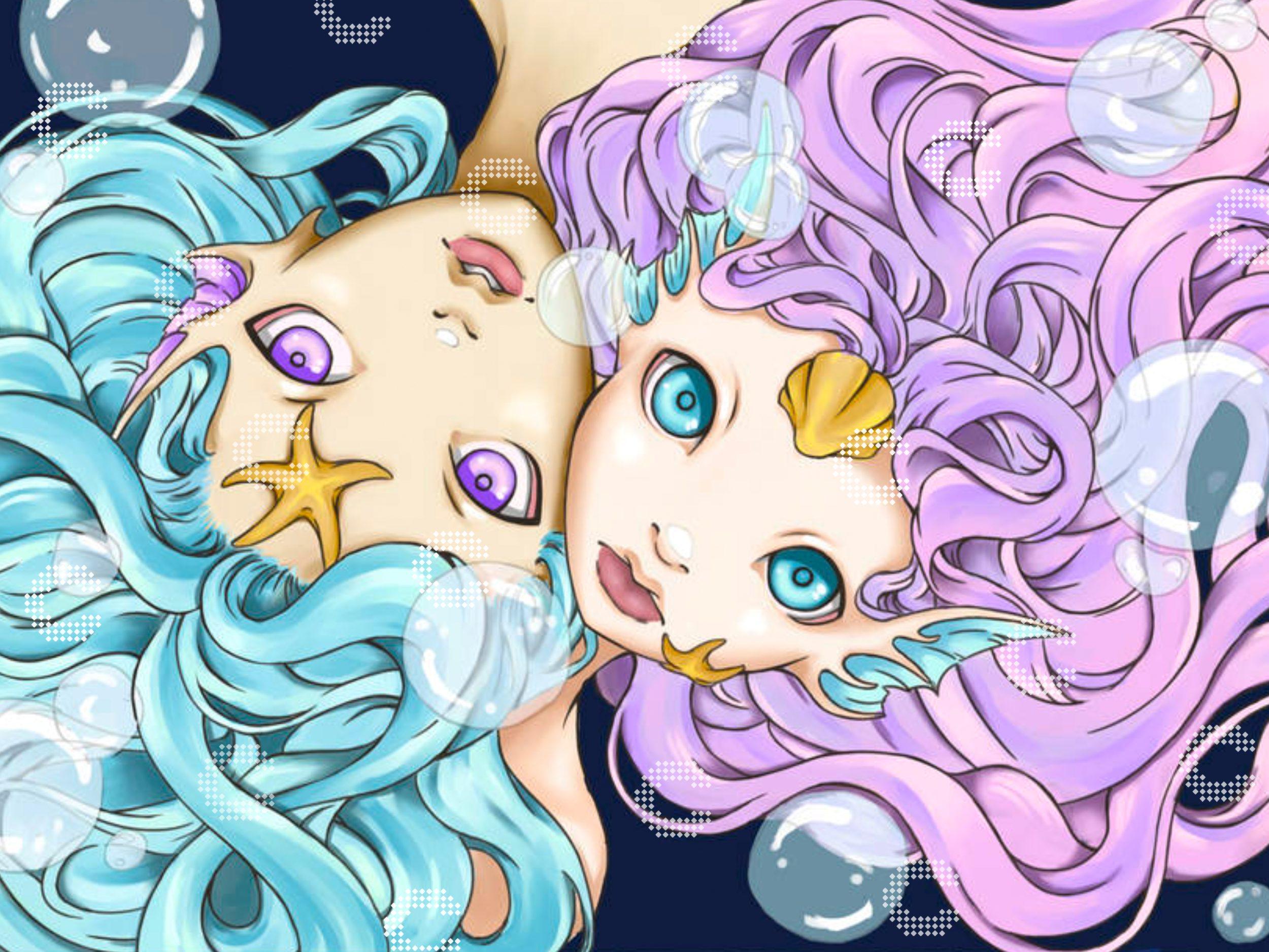 Diamond Painting Mermaid Sisters