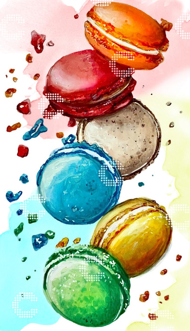 Diamond Painting Colourful Macarons Clean